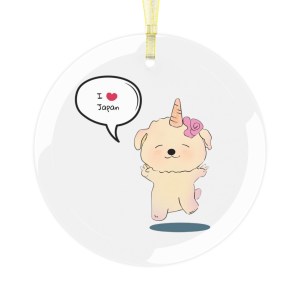 Honeybunny <3 Japan, Glass Ornament