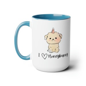 I <3 Honeybunny Two-Tone Coffee Mugs, 15oz