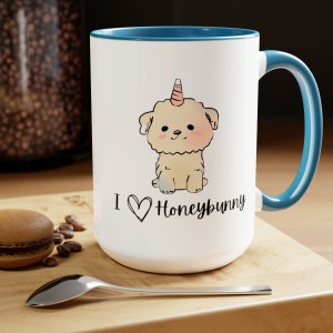 I <3 Honeybunny Two-Tone Coffee Mugs, 15oz