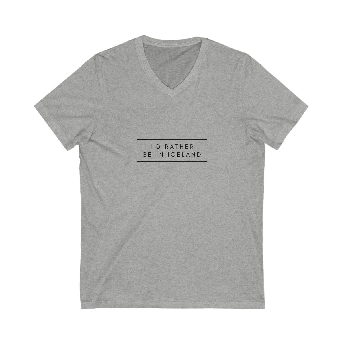 I'd rather be in Iceland Unisex Jersey Short Sleeve V-Neck Tee - Image 9