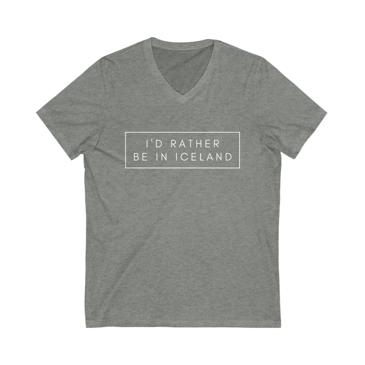 I'd rather be in Iceland Unisex Jersey Short Sleeve V-Neck Tee - Image 5