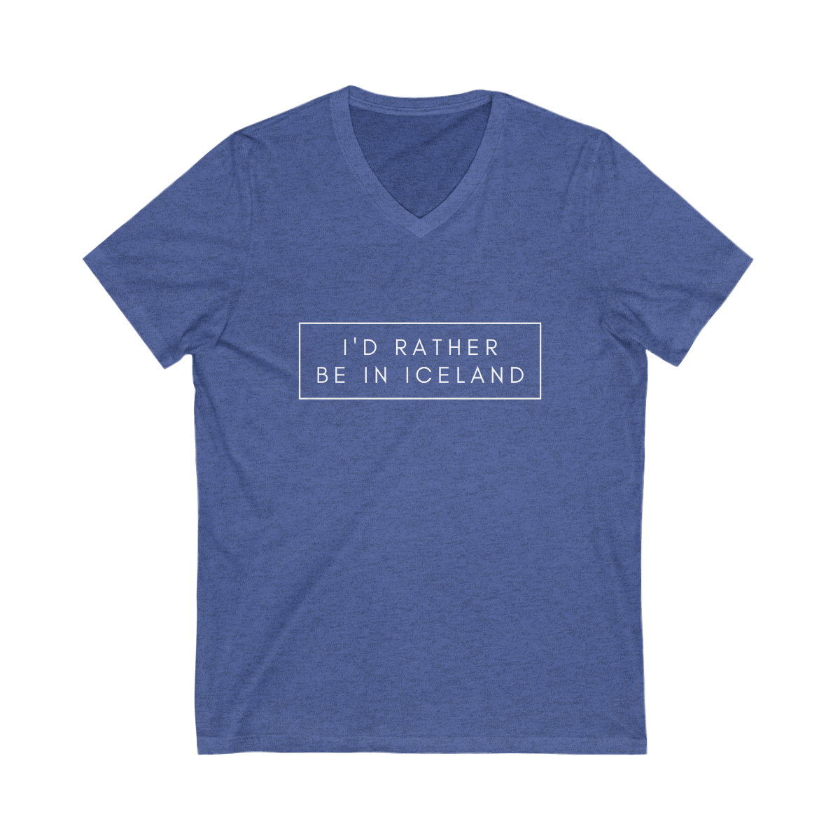 I'd rather be in Iceland Unisex Jersey Short Sleeve V-Neck Tee - Image 13