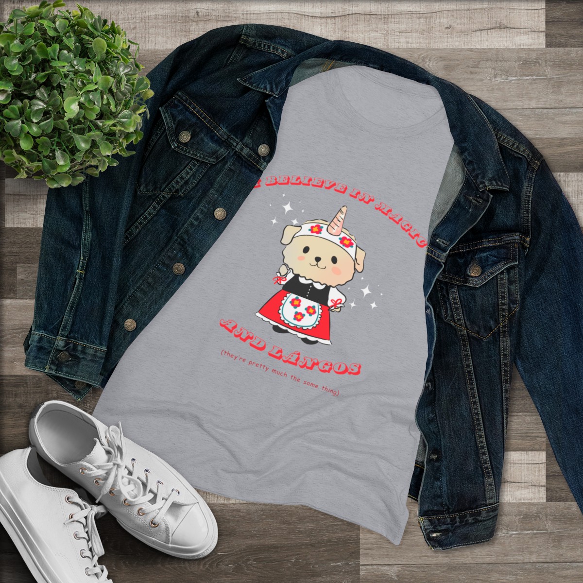 I believe in Magic and Langos, Women's Tee - Image 11